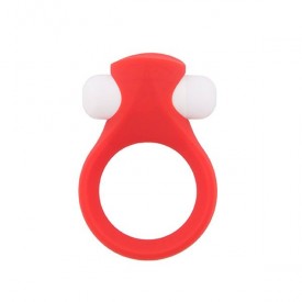 Красное эрекционное кольцо LIT-UP SILICONE STIMU RING 2