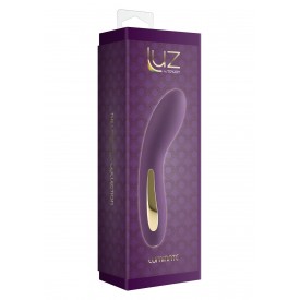 Фиолетовый изогнутый вибромассажёр Luminate Vibrator - 17 см.